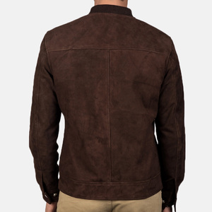 2026 New Arrival Fully Customized Solid ODM Genuine Cowhide Buffalo Men <b>Winter</b> Leather <b>Jacket</b> Stand Collar Made Sialkot Pakistan - Product Image 2
