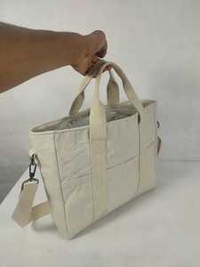 Bolsa de Lona para Mujer, Bolso de Hombro con Múltiples Bolsillos, Forro de Poliéster, Bolsa de Compras, Portátil, para Viajes Diarios - Product Image 5