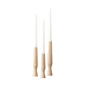 Lot de 3 bougeoirs décoratifs de luxe modernes en bois cassé Lot de 3 dessus de table de qualité supérieure - Product Image 1