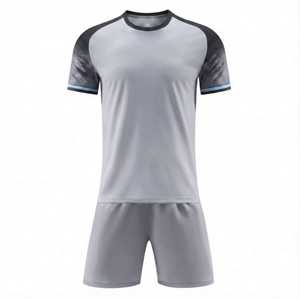 Anti-Bacterial <b>Light</b> Grey Jersey Short Sleeve Eco-Friendly Mesh Quick Dry Breathable Spandex/Polyester Crew <b>Neck</b> Elastic Waist - Product Image 1