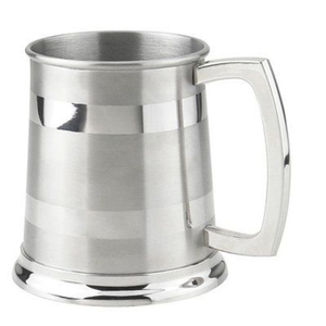 Premium Straight Sided Stainless Steel Beer Tankard With Satin Finish Hand Finished Metal Mug For Bars Home And Corporate - Product Image 3