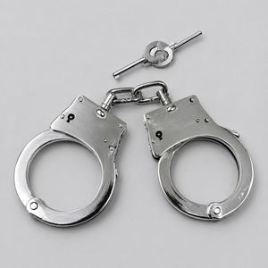 Esposas de Cadena Plateadas con Doble Sistema de Bloqueo, Sin Correa, Equipo de Restricción Pulido, Marca Phoenix, para Departamento de Seguridad - Product Image 1