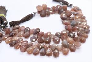 Perles de pierre de lune naturelle AAA en forme de poire facettée, 8x12 mm, pierres précieuses de pierre de lune en forme de poire, brin de 8 pouces pour la création de bijoux - Product Image 2