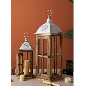 Nuevos Portavelas de Madera Navideños, Faroles y Frascos para Velas, Iluminación para el Hogar, Farol Decorativo para Interiores - Product Image 3