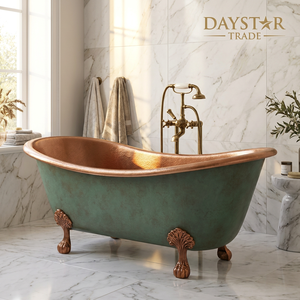 Daystar Trade Freestanding Copper <b>Bathtub</b> Irregular Shape <b>Portable</b> Luxury Eco-Friendly Durable Ice Bath Safety Design Home - Product Image 1