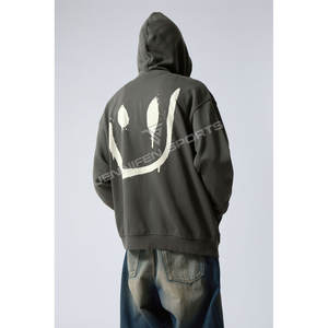 Sweat à capuche zippé surdimensionné personnalisé de haute qualité pour homme, double fermeture éclair, lourd, 100 % coton, respirant, séchage rapide, tricoté - Product Image 5