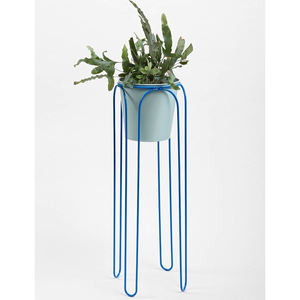 Pot de fleurs en métal avec support en fer noir et pot de plante d'intérieur avec support pour jardin - Product Image 3