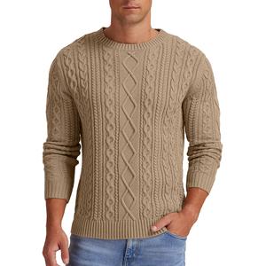 Fournisseur direct d'usine, pulls en tricot pour hommes sur mesure en gros, automne-hiver, pulls 100% coton pour hommes - Product Image 5