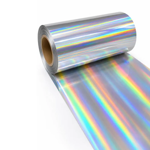 Rollo de Película Holográfica Metalizada Personalizable, Material PET Iridiscente para Embalaje, Envoltura Decorativa, Impresión y Etiquetas de Seguridad - Product Image 2