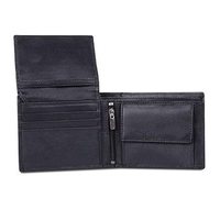 Dompet Pria Kulit Asli 100% Bertekstur Desainer Terbaru 2026, Hitam Vintage Mewah, Anti RFID, Lipat Pendek, Tahan Air