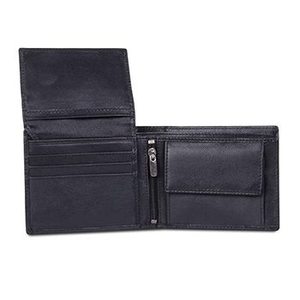 2026 New Top Designer Textured 100% Genuine Leather <b>Men's</b> Luxury <b>RFID</b> Blocking Open Short Bifold Waterproof <b>Wallet</b> Hand Stitched - Product Image 3