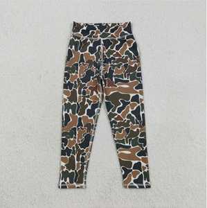 Leggings à taille haute, longueur intégrale, imprimé camouflage, extensibles, tricotés, décontractés pour femmes, à porter toute l'année - Product Image 5