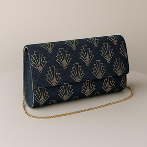 Sac à main brodé traditionnel de haute qualité pour femme avec perles florales, fait main, forme personnalisée pour tenue de mariage ou de fête - Product Image 3