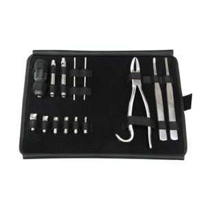 Extracteur de dents de loup Burgess, grand ensemble de 14 pièces en acier inoxydable avec pochette - Product Image 1