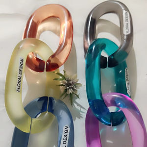 Chaîne en résine sur mesure de haute qualité pour décoration murale, maillons de chaîne en résine colorés pour décoration murale suspendue. - Product Image 6