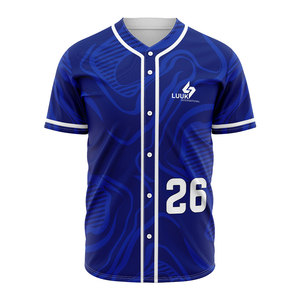 Camiseta de Béisbol Personalizada con Botones para Uniformes de Liga, Ropa Deportiva para Torneos, Fabricante Mayorista OEM - Product Image 2
