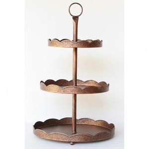 Soporte de Pastel de 2 Niveles de Metal Negro Rústico con Diseño de Corona, Soporte Decorativo de Hierro Galvanizado para Cupcakes, Bandeja de Servicio Escalonada para Bodas - Product Image 3