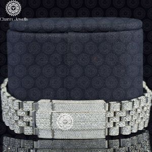 Montre de luxe pour femme Charm_Jewells en acier inoxydable, boîtier rond 30 mm, quartz analogique, bracelet en cristal de saphir et diamants, tendance - Product Image 4
