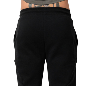Pantalon en molleton personnalisé pour homme avec logo diagonal, coupe ajustée, taille à cordon de serrage, bas de pantalon côtelé, style streetwear, fabricant OEM, vente en gros - Product Image 4