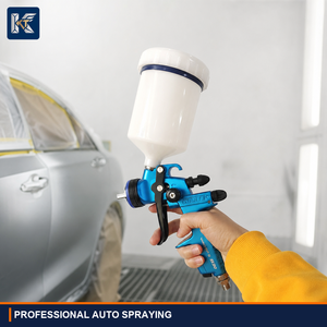 Pistolet de pulvérisation HVLP professionnel WARTE 2000G Series 600ml à alimentation par gravité 1,3 mm avec débit de 2 L/min pour la retouche automobile - Product Image 6
