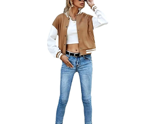 Chaqueta Varsity de Punto con Logotipo Personalizado 2026, Nuevo Diseño, Transpirable y Ligera, Chaquetas de Invierno para Mujer, Ropa Urbana de Poliéster/Algodón - Product Image 6