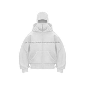 Sudadera con Capucha Balaclava Negra y Blanca, Servicio OEM, 100% Algodón Lavado, Logotipo de Dibujos Animados Impreso - Product Image 4