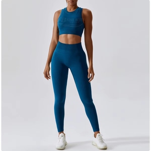 Ensemble 2 pièces de haute qualité, écologique, avec logo personnalisé, taille XL, short de sport, vêtements de gym, soutien-gorge sans couture, yoga, vêtements de sport pour femmes - Product Image 6