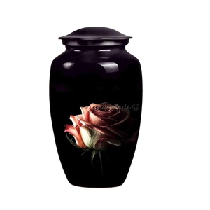 Polished Aluminum Urn for Human Ashes Adult Size - High Gloss Mirror Finish Cremation Urn -Shiny <b>Memorial</b> <b>Vase</b> for Funeral - Product Image 1