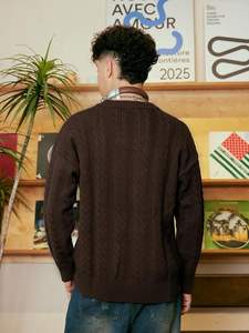 Pull en tricot personnalisé pour homme, imprimé, doux et chaud, à manches longues, confortable et tendance pour la marque - Product Image 4