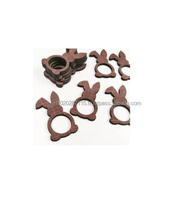 Eco friendly wooden napkin ring holder set designed for sustainable <b>dining</b> <b>table</b> decoration <b>farmhouse</b> <b>rustic</b> dinner style - Product Image 4
