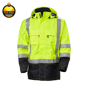 Veste de travail d'hiver pour homme avec logo personnalisé haute visibilité, veste de sécurité réfléchissante pour la construction, vêtements de travail - Product Image 1