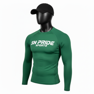 Factory Made Plain Dyed Unisex MMA Rash Guard-Customized Color & Logo Sublimation Printed Long Sleeve Reasonable Prices - Product Image 2