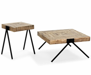 Modern Eco-Friendly Solid Wood Console Table with Black Metal Trestle Legs Easy to Clean Industrial Design Living Room Furniture - Product Image 6