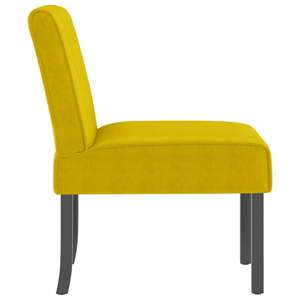 Sillón de terciopelo amarillo de durabilidad media, de madera maciza y contrachapada para sala de estar - Product Image 4