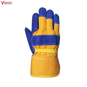 Unisex Custom Made Four Seasons Leather Safety <b>Gloves</b> Comfortable Anti-slip Anti-impact Faux Fur Lining Labor <b>Gloves</b> Men Hand - Product Image 2