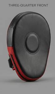 Cible de frappe en cuir de vachette rouge et noir avec sangle de maintien et coutures renforcées pour l'entraînement - Product Image 2