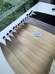 Prix de gros Extensions de cheveux vietnamiennes avec un seul donneur, couleurs claires, super cheveux humains bruts vietnamiens blanchis en vrac - Product Image 3