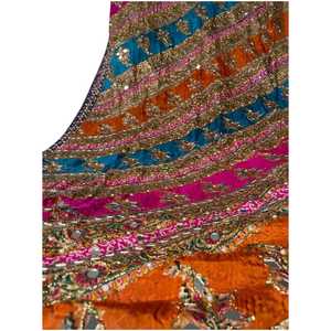 Premium Mirror Work Polka Dot Solid Bridal <b>Shawl</b> Elegant Silk <b>Shawls</b> Ethnic <b>Wedding</b> Party Wear Handmade Fashion Women - Product Image 1