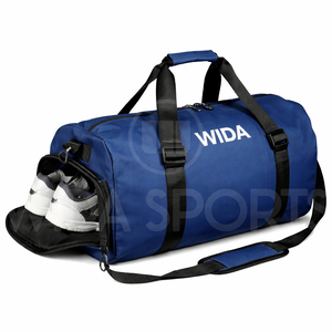 Sac de sport de grande capacité, compartiment pour chaussures, imperméable, polyester, fermeture éclair, écologique, léger, personnalisé - Product Image 2