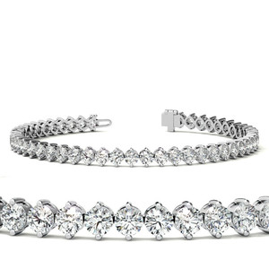 Tendy 18k 14k 9k Gold Lab Diamond Fashion Jewelry Tennis Chain SOLID Gold Round Tennis <b>Bracelet</b> With 4.5CT Diamond <b>Bracelets</b> - Product Image 4