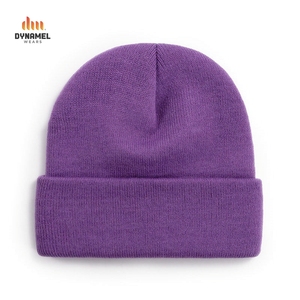 Dynamel Wears Bonnet en tricot côtelé bleu marine unisexe, style décontracté - Product Image 2