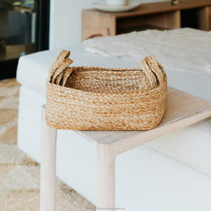 Paniers de rangement modernes de luxe en jute et jonc de mer JF Exclusive, en corde de jute naturelle pour étagères, organisation de la maison et de la chambre - Product Image 3