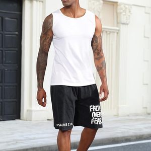 Shorts Over Fear para Hombre, Estilo Acid Wash, Streetwear, con Gráficos Modernos, Deportivos, para Gimnasio, Y2K - Product Image 2