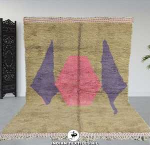 Tapis en laine moderne noué à la main de style marocain, prix d'usine personnalisable, pour intérieurs et maisons de luxe, fabriqué à la main en Inde - Product Image 1