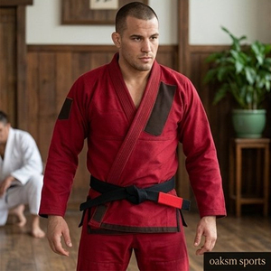 Men's White BJJ <b>Kimono</b> With Black <b>Belt</b> Reinforced Knee Padding Professional Jiu Jitsu Gi Uniform Regular Fit Breathable Cotton - Product Image 4