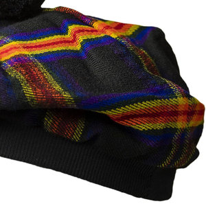 Sombrero Escocés Highland Tam o' Shanter Personalizado con Pompón de Lana, Diseño Arcoíris, Tartán, Gorro de Clan, Venta al Por Mayor - Product Image 2
