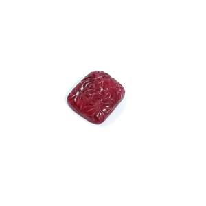 Rubis naturel de Bangkok 27,80 carats, taille coussin sculpté en forme de fleur, pierre précieuse de rubis naturel à facettes pour la fabrication de bijoux, prête à l'emploi - Product Image 1