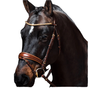 Mors de bride en cuir de cheval et bride de dressage personnalisés selon les exigences avec logo en relief et faible quantité de commande - Product Image 1