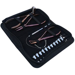 Kit d'outils professionnels pour extensions de cheveux avec pince à sertir les perles, pince à retirer les micro-anneaux et pinces de sectionnement pour coiffure - Product Image 1