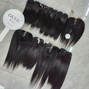 ผม GUGU HAIR ผมแท้เวียดนาม 100% แบบ Remy เย็บสองชั้น สีน้ำตาลตรง  ต่อผม 100 กรัม - Product Image 1